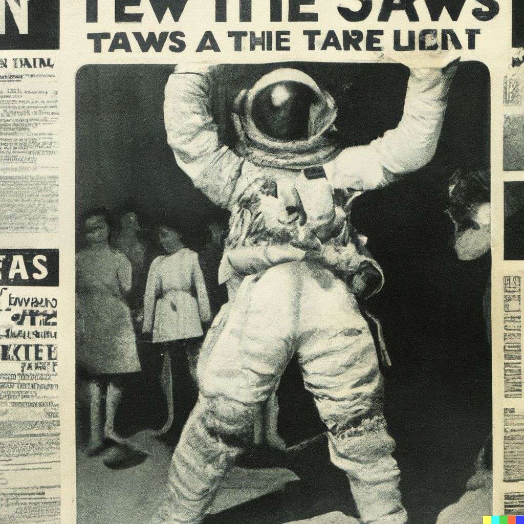 an astronaut, front page of The New York Times, 1940